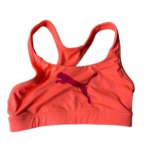 Puma Racerback Sport Bra  Neon Orange